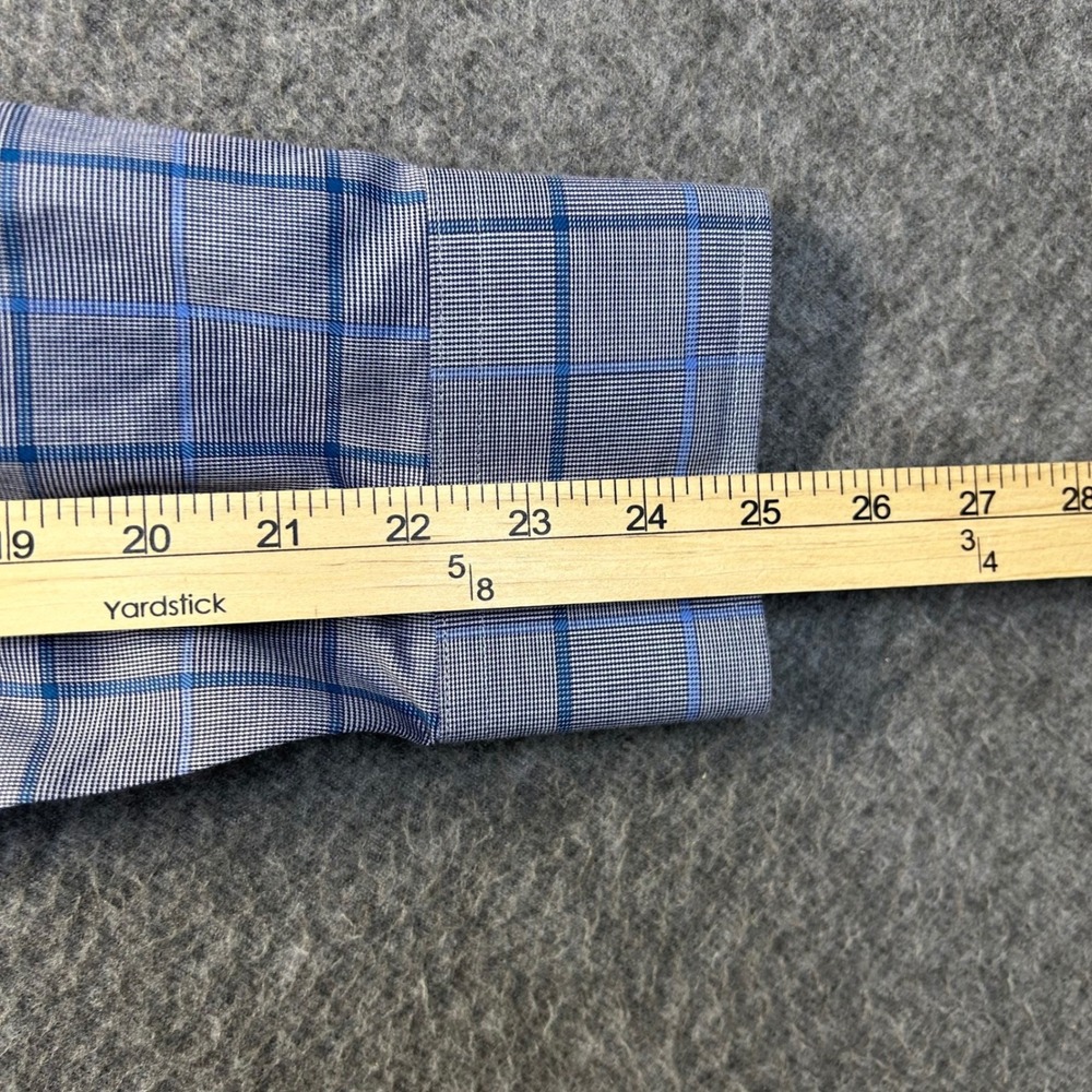 UNTUCKit Ortman WF Navy Blue Plaid Wrinkle Free Shirt XXL Relaxed Fit 40780 Mens - Picture 8 of 8